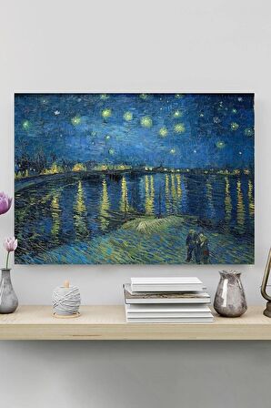 Ren Nehrinde Yıldızlı Bir Gece - Van Gogh Sanatsal Poster