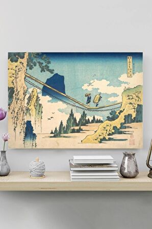 The Suspension Bridge - Katsushika Hokusai Sanatsal Poster