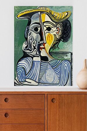 Woman With Yellow Hat - Pablo Picasso Sanatsal Poster