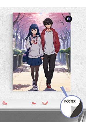Romantik Çift Manga Anime Poster - Afiş - Dekoratif Duvar Posteri