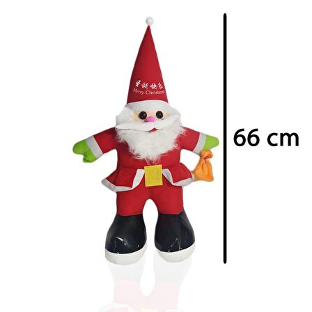 66 cm Noel Baba Peluş - Happy New Year Peluş - Christmas Peluş - Yılbaşı Süsü