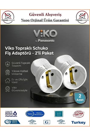 Topraklı Dişi Fiş - Orjinal Ürün - 2 Adet