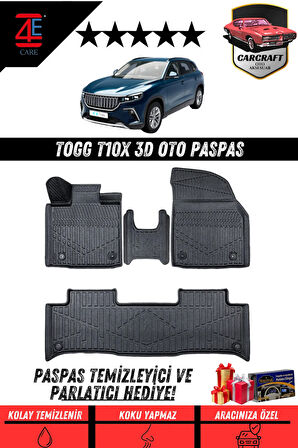 TOGG T10X  2024 3D Havuzlu Paspas