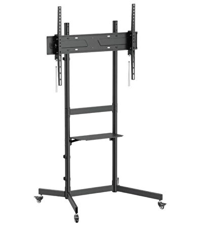 Tayfun 77'' Uyumlu Yürüyen Tekerlekli Ayaklı Led Tv Monitör Standı