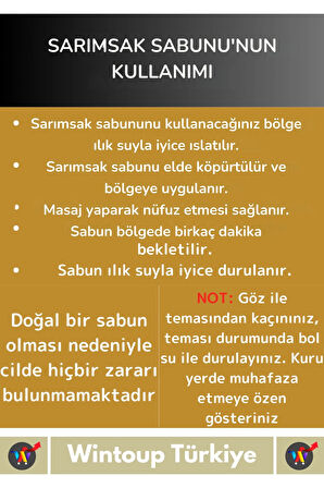 Özel %100 Doğal Bitkisel Güzel Kokulu El Yüz Saç Vücut Cilt Orijinal Sarımsaklı Sabun 120 Gram 3 Adt