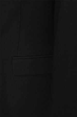 Siyah Regular Düz Mono Yaka 6 Drop Klasik Takım Elbise