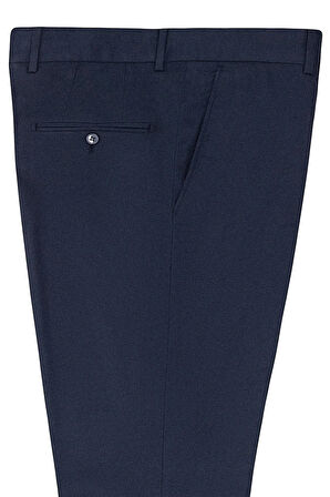 Lacivert Regular Düz Pantolon