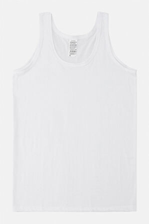 Beyaz Regular Düz Atlet