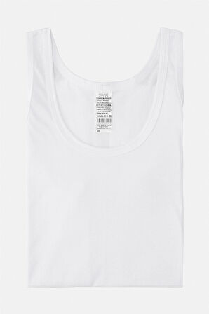 Beyaz Regular Düz Atlet