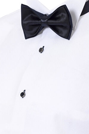 Lacivert Slim Fit Armürlü Sivri Yaka 6 Drop Smokin & Damatlık