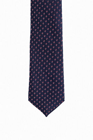 Lacivert Baskılı Kravat