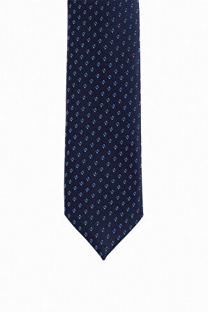 Lacivert Baskılı Kravat
