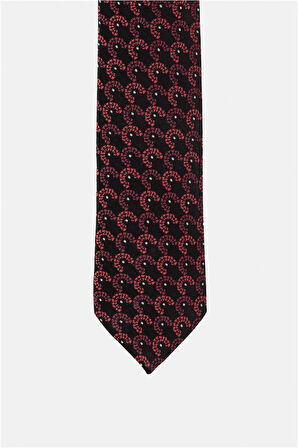 Açık Bordo Baskılı Kravat