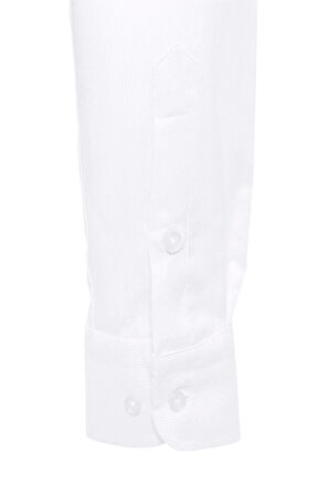 Beyaz Slim Fit Düz Klasik Yaka Gömlek