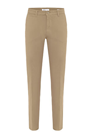 Bej Regular Armürlü Pantolon