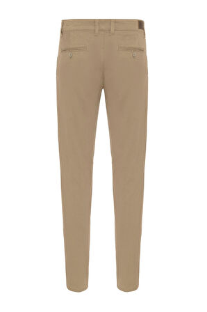 Bej Regular Armürlü Pantolon