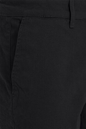 Siyah Regular Armürlü Pantolon