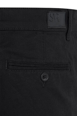 Siyah Regular Armürlü Pantolon