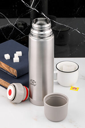 Cooker 0.75 Litre Çelik Termos Gri Ckr2002