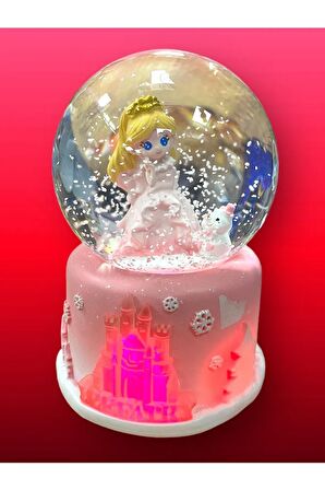 Üflemeli Orta 12 Cm Pembe Prenses Şatolu Motorlu