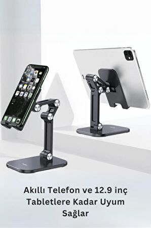 C1004 Ayarlanabilir Katlanabilir Masaüstü Telefon Tablet Standı