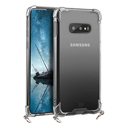 Hippi Galaxy S10E Uyumlu Şeffaf Askılı Kılıf