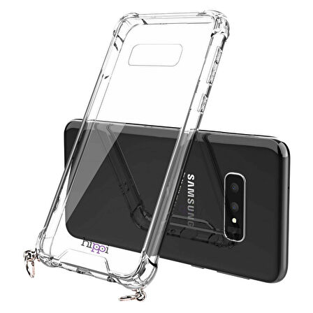 Hippi Galaxy S10E Uyumlu Şeffaf Askılı Kılıf