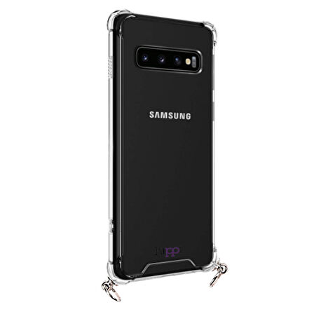 Hippi Samsung Galaxy S10 Plus Uyumlu Sert Şeffaf Kılıf