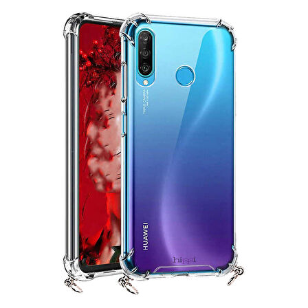 Hippi Huawei P30 Lite Uyumlu  Şeffaf Askılı Telefon Kılıfı