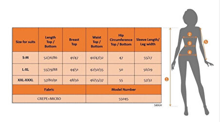 MDB Kadın Uzun Kollu Krep üçlü Takım