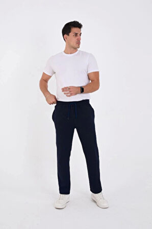 MDB Unisex Üç İplik Basic Eşofman Özel Tasarım Pantolon  acivert