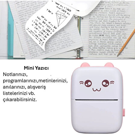 MDB Sevimli Mini Taşınabilir Yazıcı Printer
