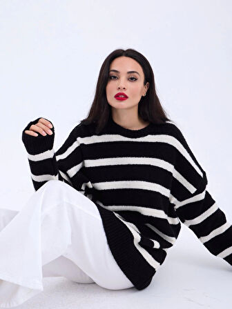 MDB 43111 TRİKO ÇİZGİLİ SALAŞ KAZAKSİYAHEKRU