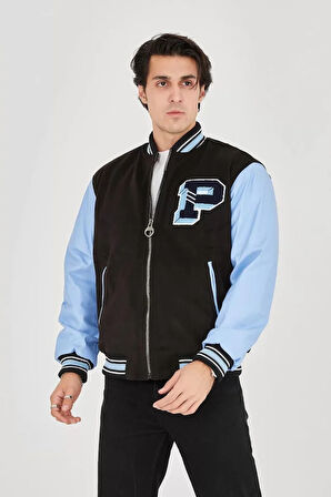 MDB Erkek İçten Elyaf Ve Astarlı Kolları uni Deri Ceket  avi