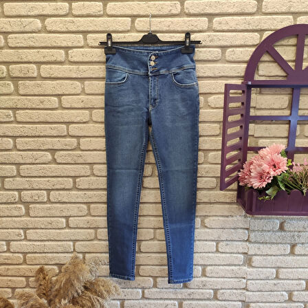 MDB Yüksek Bel ikralı Jean Pantolon 90 Cm