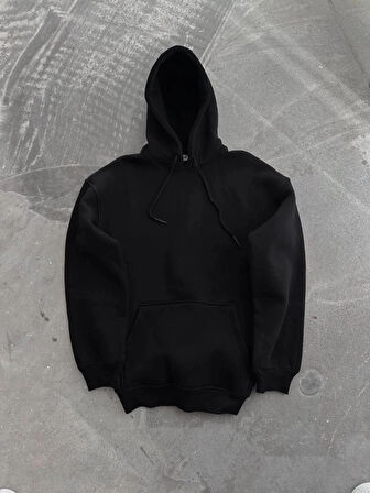 MDB Kapşonlu Üç İplik Penye Basic weathirt  iyah