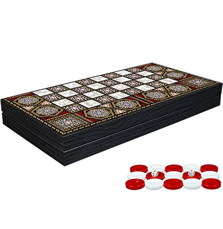 MDB Klasik Sedef İşlemeli Tavla Model 1