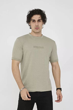MDB Unisex Bisiklet Yaka lim Fit Thirt Açık Yeşil