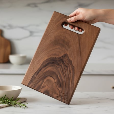 QARQA Eldorado Doğal Ceviz Sunum & Kesme Tahtası 38×25 cm – Ücretsiz Lazer Kişiselleştirme