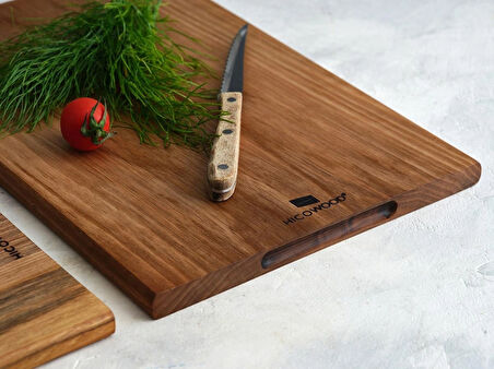 Elnino Serisi Doğal Ceviz Ağacı Kesme Tahtası 3’lü Set El Yapımı – Şık, Dayanıklı ve Fonksiyonel