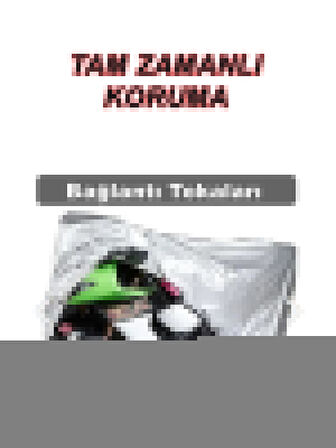 Kral Motor Kr-100-16 Su Geçirmez Uyumlu Miflonlu Uyumlu Miflonlu Premium 4 Mevsim Koruyan Motosiklet Brandası Gri