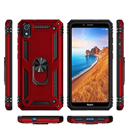 Gpack Xiaomi Redmi 7a Kılıf Vega Standlı Yüzüklü Mıknatıslı