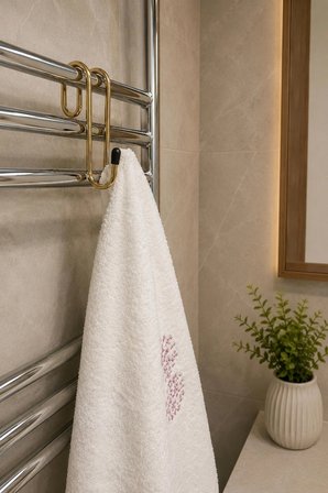 5'li Havlupan Askısı | Delmeden Takılan Banyo Havlu Askılığı 10x5 cm