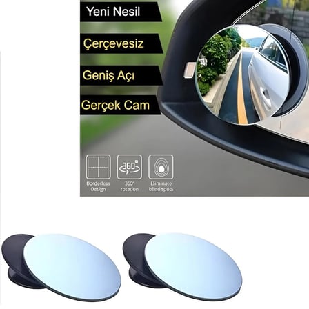 Kör Nokta Ayna 50Mm Ayarlanabilir Çerçevesiz Yeni Nesil ( Set )
