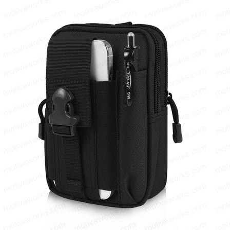 18CM Taktik Modüler Mini Siyah Göğüs Telefon Molle Çantası