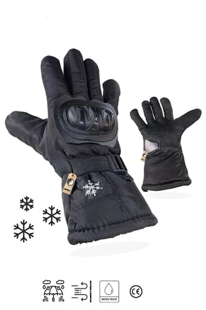 Soğuk Hava Motosiklet Eldiveni Unisex içi Polarlı Oversize Eldiven Kışlık Kaymaz Su Geçirmez Eldiven