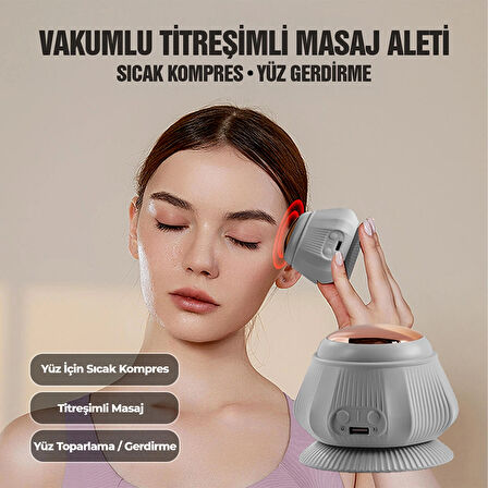 RELAXUS 4 Başlıklı Silikon Vücut Masaj Aleti – Şarjlı | 2 Kademe Isıtmalı, 3 Masaj Modlu