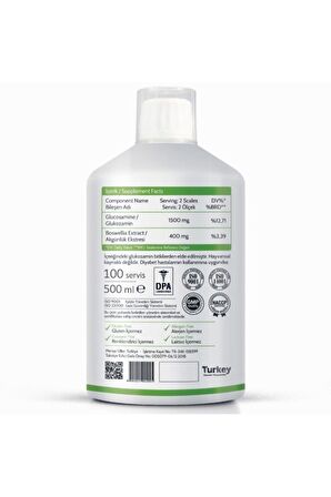 Biomet S1 Glukozamin Likit Bitkisel Sıvı 500 ml