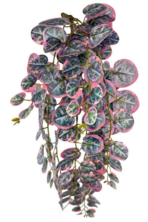 Yapay Çiçek Sarkan Lüx Okaliptus Pembe Rengi Yapay Sarmaşık 60*25cm