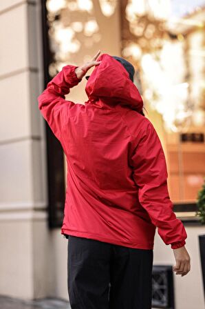 Good Fashion Rahat Kesim Içi Kürklü Kanguru Cep Kadın Yağmurluk Mont